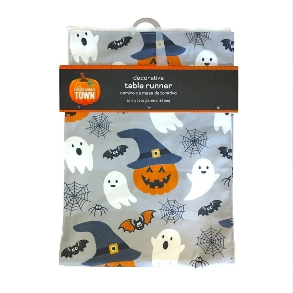 Halloween Town Grey Spooky Prints Soft Fabric 14